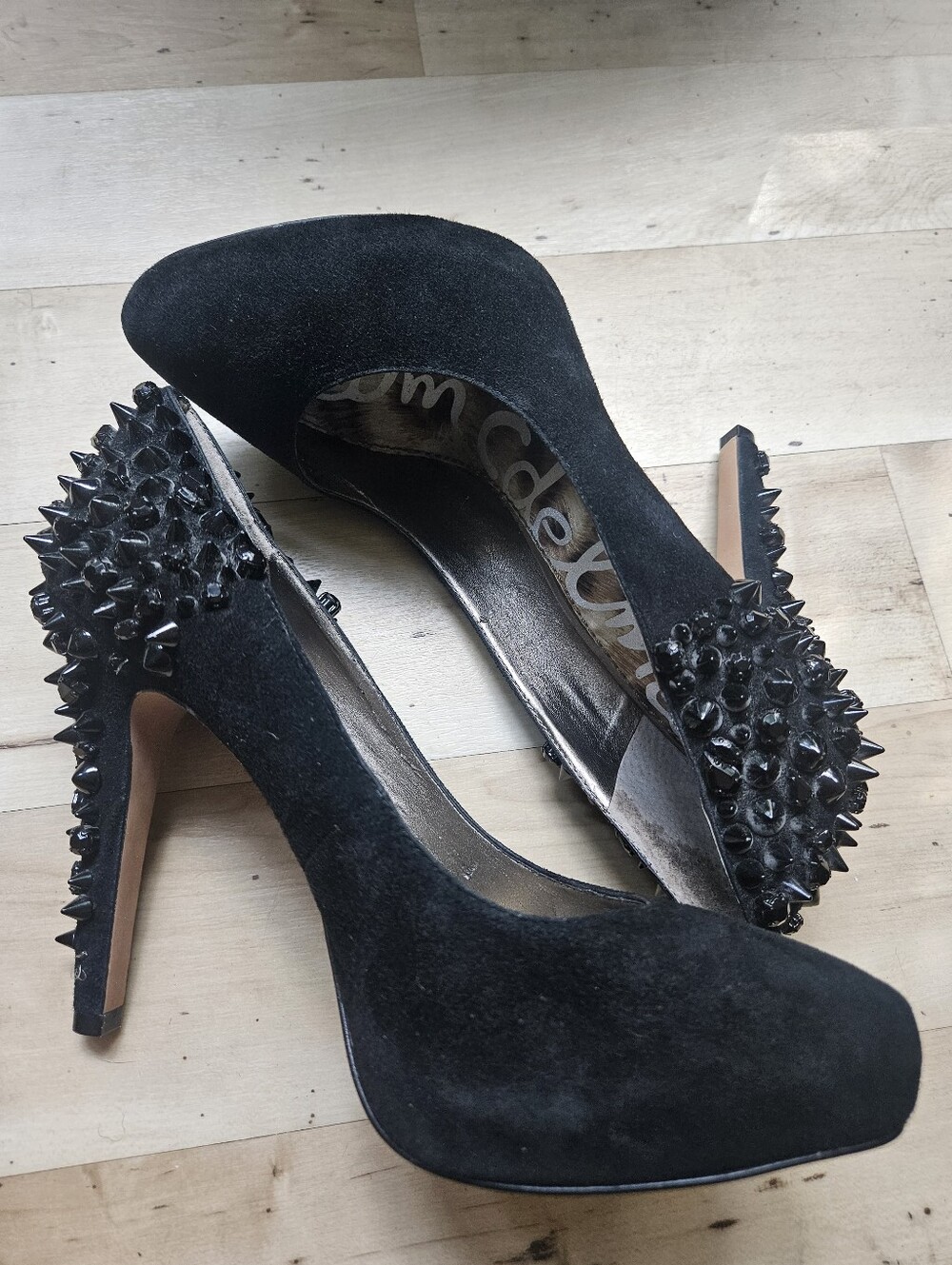 Sam Edelman Roza spiked/studded suede pumps